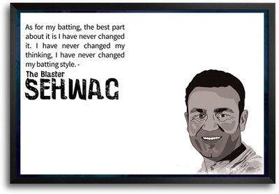 46% OFF on Shopmantra Virender Sehwag Quote Paper Print