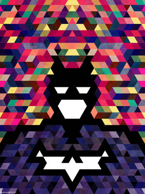 Polygonal Knight Paper Print