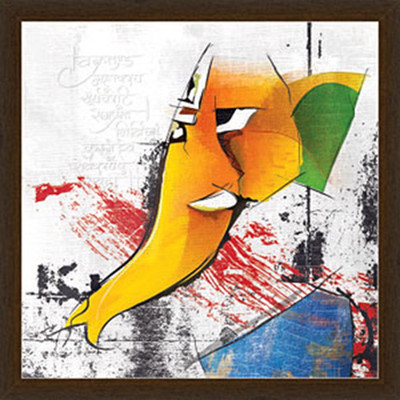 16% OFF on Hand painted Lord Ganesha Photo Frame by Returnfavors Canvas Art