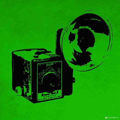 Vintage Camera - Green Paper Print Vintage Camera - Green Paper Print