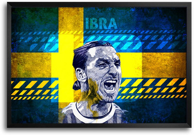 46% OFF on Shopmantra Zlatan Ibra Sweden Football Laminated Frame Poster Paper Print