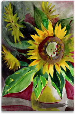 43% OFF on Beautiful Sunflowers in a Vase Canvas Art