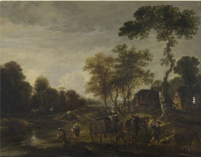 76% OFF on Canvas Painting Without Frame - Abstract Village Canvas Art