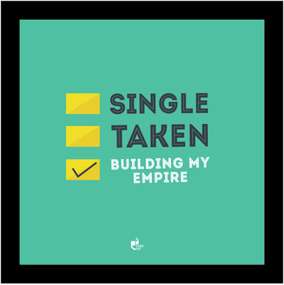 5% OFF on Thinkpot Single, Taken, Building My Empire ! - Black Square Frame Paper Print