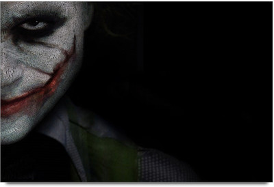 62% OFF on Joker With Silver Face Paper Print