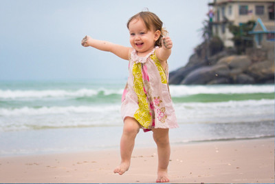 50% OFF on Baby in Beach Poster Paper Print