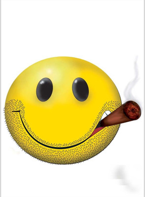 37% OFF on Smiley Smoke Poster (12 x 18 Inches) by Shopkeeda Paper Print