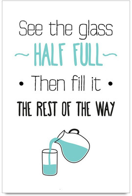 77% OFF on Shoprock Fill The Half Glass Quote Photographic Paper