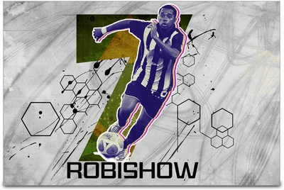 53% OFF on ShopMantra Robinho Football Poster Paper Print