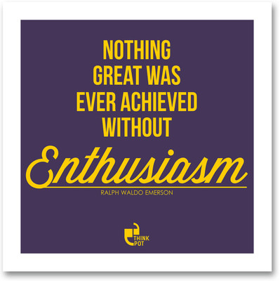 5% OFF on Nothing great was ever achieved - Ralph waldo Emerson White Square Frame Photographic Paper