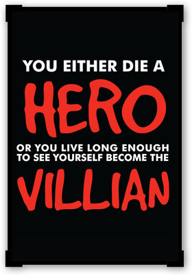 30% OFF on PosterGuy You Either Die A Hero Batman Quote Inspired Comic Series Framed Poster Paper Print