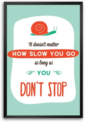 50% OFF on ShopMantra Never Stop Keep Going Laminated Frame Poster Paper Print