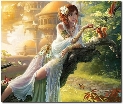 69% OFF on Stybuzz Girl On Tree Frameless Canvas Art 69% OFF on Stybuzz Girl On Tree Frameless Canvas Art