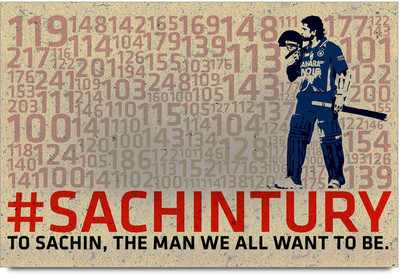 53% OFF on Sachin Tendulkar Sachintury Laminated Poster Paper Print