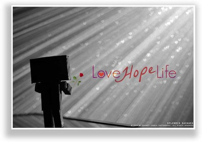 27% OFF on Love Hope Life Poster Paper Print