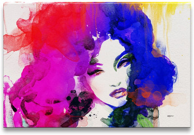 45% OFF on Abstract Woman Portrait Canvas Art