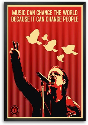74% OFF on Music Change The World Fp00004709 Framed Photographic Paper