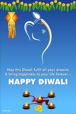 16% OFF on Poster - May Your Life Be As Colorful, Magnificent, Shimmering And Magical As The Lights From The Lamps Of Diwali Paper Print