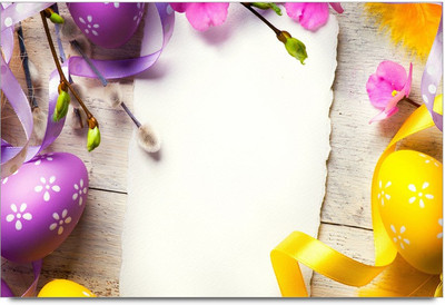 75% OFF on Amy Easter Purple And Yellow Egg Paper Print 75% OFF on Amy Easter Purple And Yellow Egg Paper Print