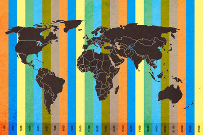 35% OFF on World Map with Color Time Zone Paper Print 35% OFF on World Map with Color Time Zone Paper Print