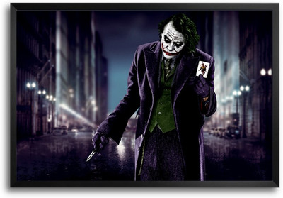 46% OFF on ShopMantra Joker Dark Knight Laminated Frame Poster Paper Print