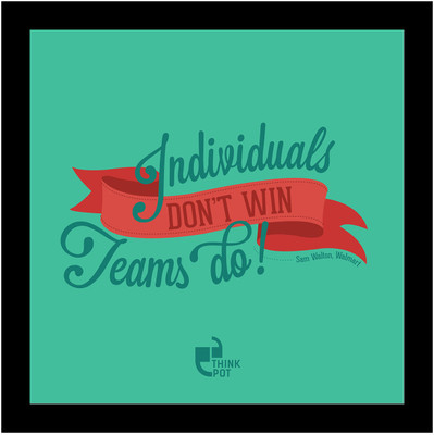 1% OFF on Individuals don?t win. Teams do! - Sam Walton, Walmart Framed Poster Photographic Paper