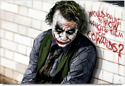 62% OFF on Joker Cowwards Paper Print