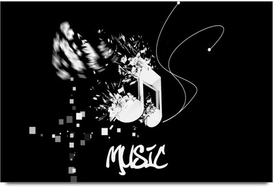 34% OFF on 3D Black Music Paper Print 34% OFF on 3D Black Music Paper Print