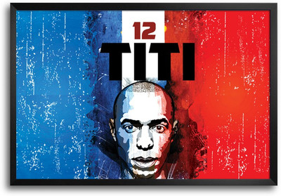 46% OFF on Shopmantra Thierry Daniel Henry France Football Laminated Frame Poster Paper Print