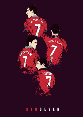Manchester United: Red Seven Poster Paper Print Manchester United: Red Seven Poster Paper Print