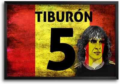 46% OFF on Shopmantra Carles Puyol Spain Football Laminated Frame Poster Paper Print