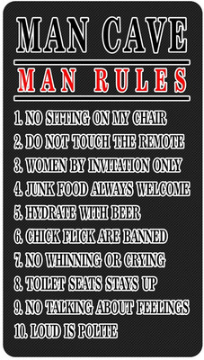 6% OFF on Man Cave Man Rules Paper Print 6% OFF on Man Cave Man Rules Paper Print