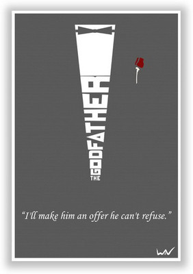 27% OFF on The Godfather Movie Poster Inspired by Marlon Brando Paper Print