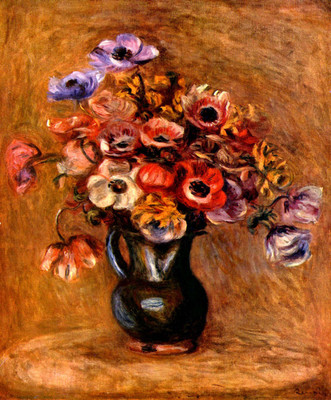 8% OFF on Still life with anemones by Renoir Canvas Art 8% OFF on Still life with anemones by Renoir Canvas Art