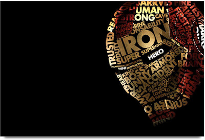53% OFF on Iron Man Typography Mask Paper Print 53% OFF on Iron Man Typography Mask Paper Print