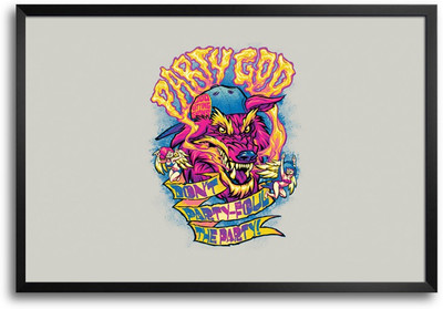 46% OFF on ShopMantra Don't Party Foll the Party Art Laminated Frame Poster Paper Print