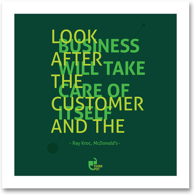 5% OFF on Look after the customer - Ray Kroc, McDonalds White Square Frame Photographic Paper