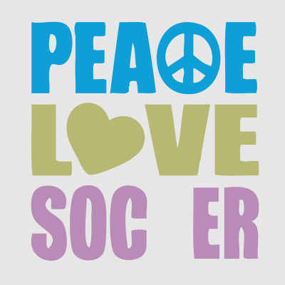 8% OFF on Peace Love Soccer Paper Print