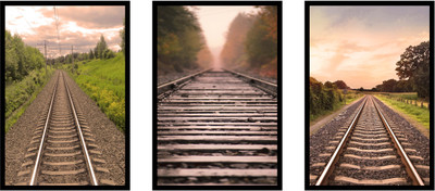 33% OFF on Railway Tracks Fine Print 3D Poster