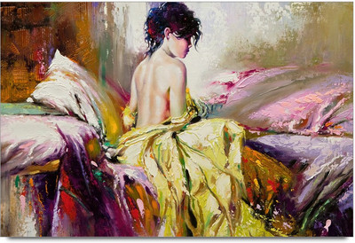 34% OFF on Amy Girl Painting with Vintage Effect 3D Poster