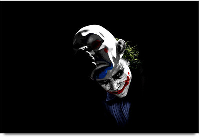 53% OFF on Joker Mask Poster Paper Print
