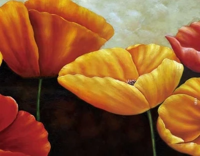 77% OFF on Painting Without Frame - Yellow Dark Abstract Canvas Art