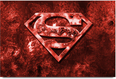 62% OFF on Superman Red White Symbol Paper Print