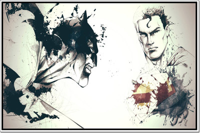 62% OFF on Superman & Batsman Poster Paper Print 62% OFF on Superman & Batsman Poster Paper Print