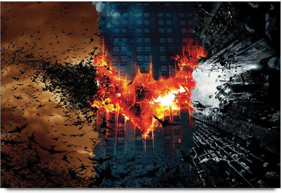 34% OFF on 3D Batman Symbal Paper Print