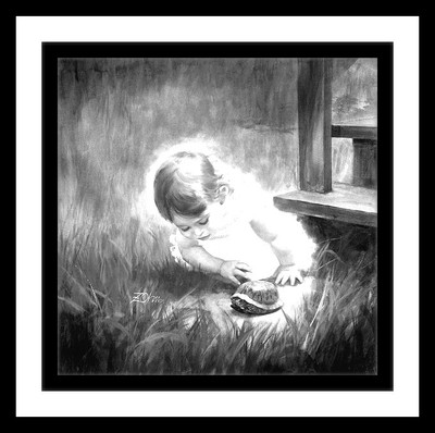 33% OFF on Girl Playing Fine Art Print