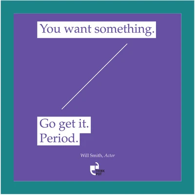 5% OFF on Thinkpot You Want Something. Go Get It - Will Smith Blue Square Frame Paper Print 5% OFF on Thinkpot You Want Something. Go Get It - Will Smith Blue Square Frame Paper Print