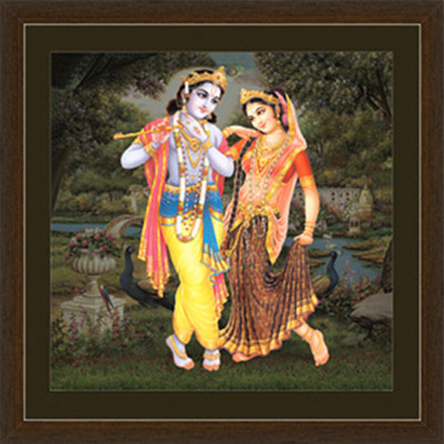 16% OFF on Remarkable Radha Krishna Print Frame By Returnfavors Canvas Art