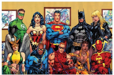 73% OFF on Artmagik Comics Superheroes Fine Art Print
