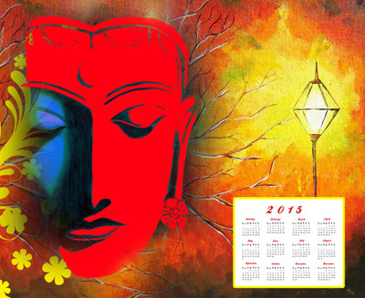 77% OFF on Mesleep Happy New Year 2015 Painting Without Frame. Canvas Art